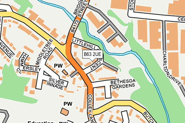 B63 2UE map - OS OpenMap – Local (Ordnance Survey)