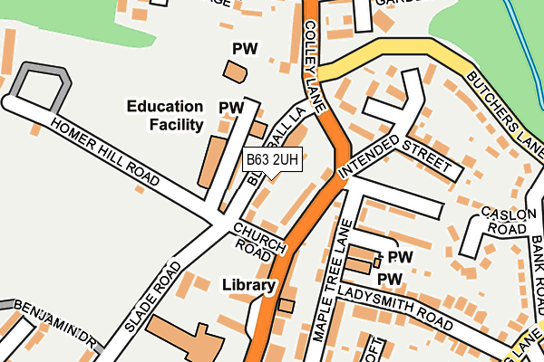 B63 2UH map - OS OpenMap – Local (Ordnance Survey)