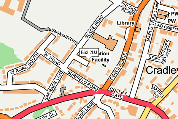 B63 2UJ map - OS OpenMap – Local (Ordnance Survey)