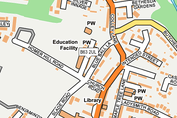 B63 2UL map - OS OpenMap – Local (Ordnance Survey)