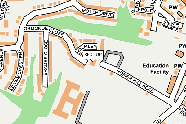 B63 2UP map - OS OpenMap – Local (Ordnance Survey)