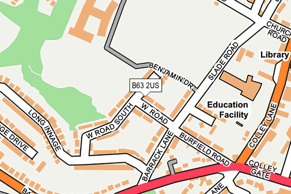 B63 2US map - OS OpenMap – Local (Ordnance Survey)