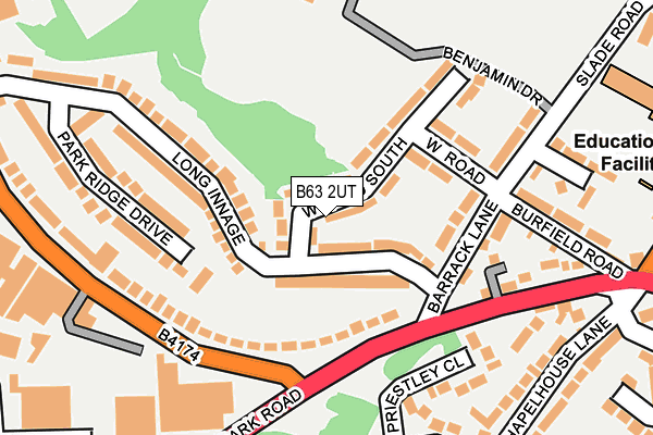 B63 2UT map - OS OpenMap – Local (Ordnance Survey)