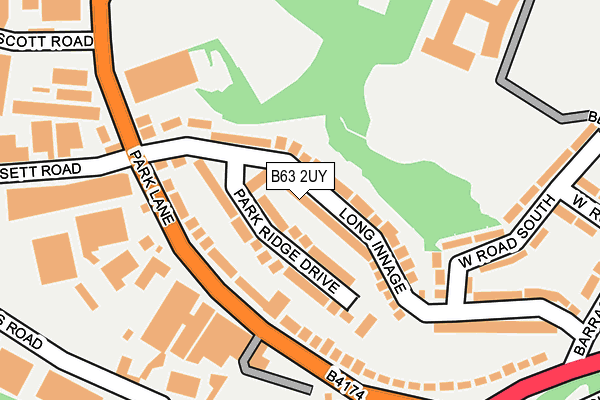 B63 2UY map - OS OpenMap – Local (Ordnance Survey)