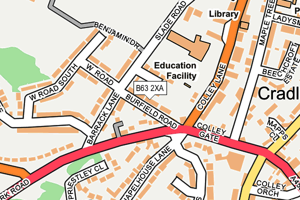 B63 2XA map - OS OpenMap – Local (Ordnance Survey)