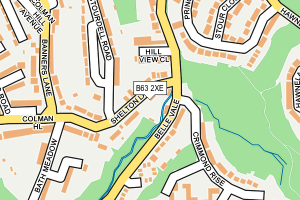 B63 2XE map - OS OpenMap – Local (Ordnance Survey)