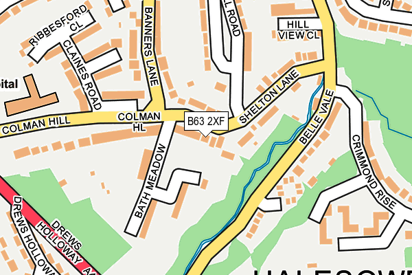 B63 2XF map - OS OpenMap – Local (Ordnance Survey)