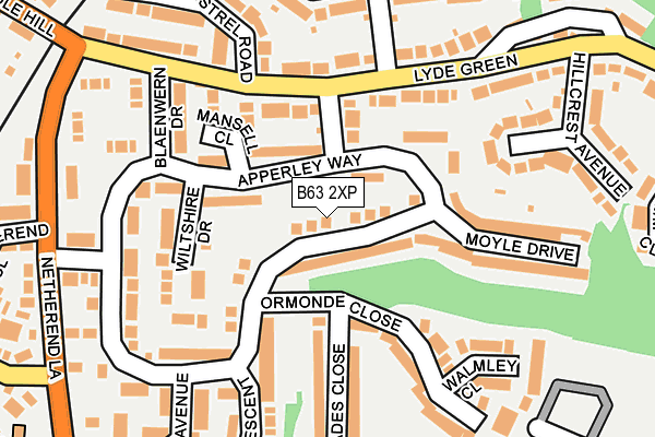 B63 2XP map - OS OpenMap – Local (Ordnance Survey)