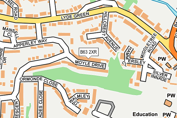 B63 2XR map - OS OpenMap – Local (Ordnance Survey)