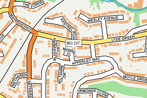 B63 2XT map - OS OpenMap – Local (Ordnance Survey)