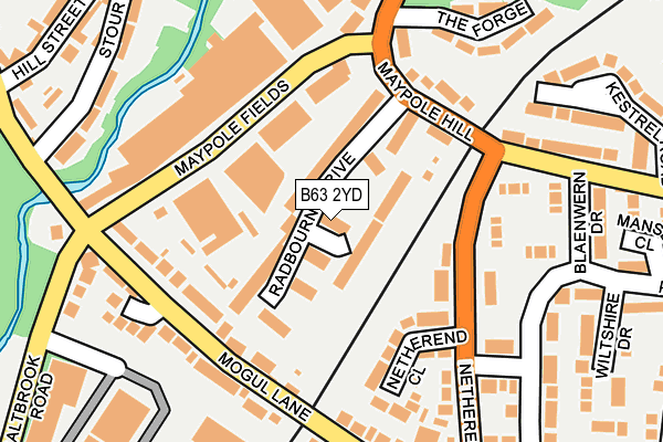 B63 2YD map - OS OpenMap – Local (Ordnance Survey)