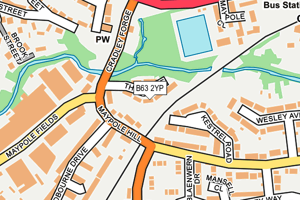 B63 2YP map - OS OpenMap – Local (Ordnance Survey)