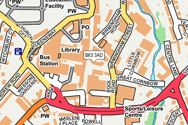 B63 3AD map - OS OpenMap – Local (Ordnance Survey)