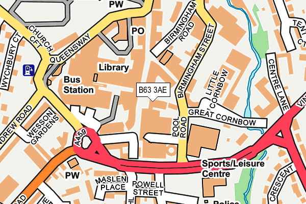 B63 3AE map - OS OpenMap – Local (Ordnance Survey)