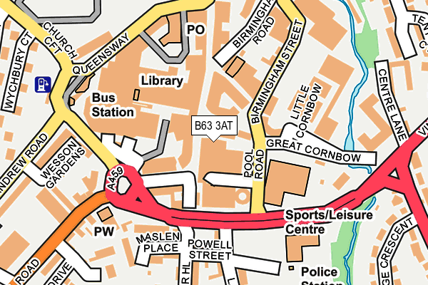 B63 3AT map - OS OpenMap – Local (Ordnance Survey)