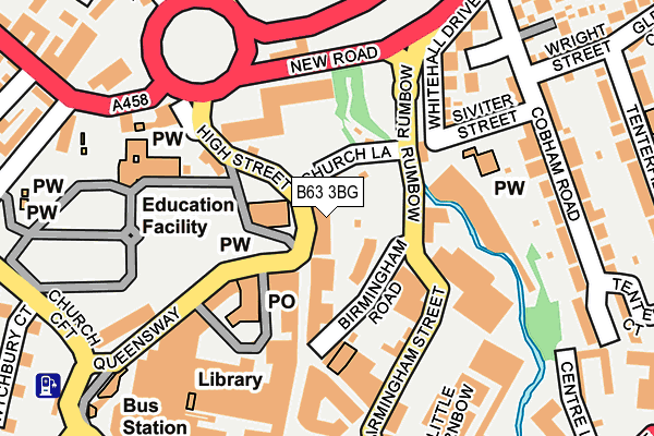 B63 3BG map - OS OpenMap – Local (Ordnance Survey)