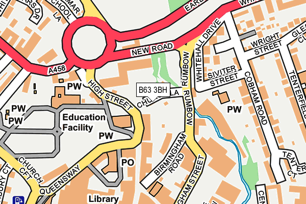 B63 3BH map - OS OpenMap – Local (Ordnance Survey)