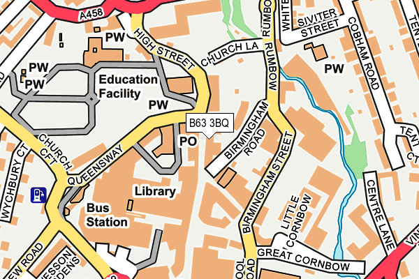 B63 3BQ map - OS OpenMap – Local (Ordnance Survey)
