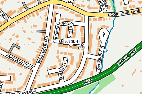 B63 3DH map - OS OpenMap – Local (Ordnance Survey)