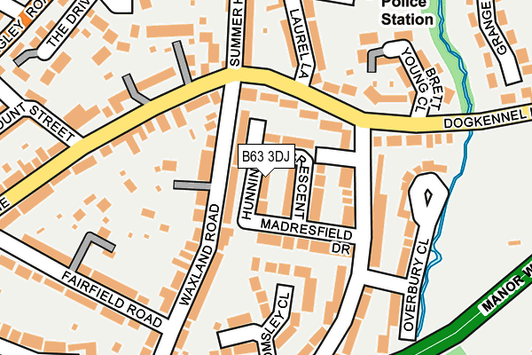 B63 3DJ map - OS OpenMap – Local (Ordnance Survey)