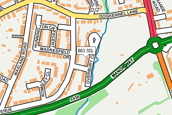 B63 3DL map - OS OpenMap – Local (Ordnance Survey)