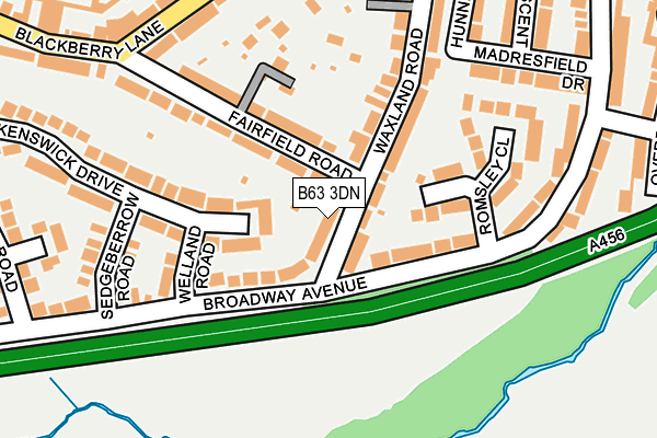 B63 3DN map - OS OpenMap – Local (Ordnance Survey)