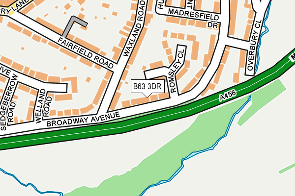 B63 3DR map - OS OpenMap – Local (Ordnance Survey)