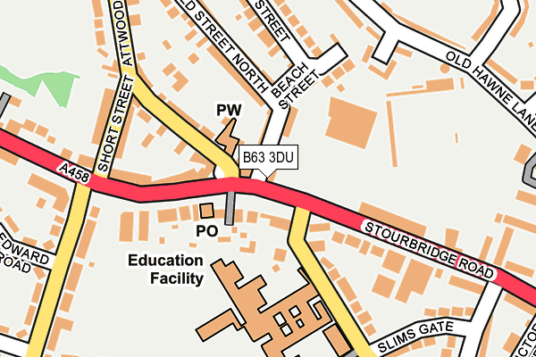 B63 3DU map - OS OpenMap – Local (Ordnance Survey)