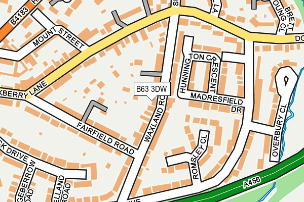 B63 3DW map - OS OpenMap – Local (Ordnance Survey)