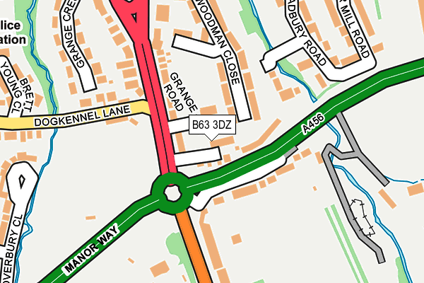B63 3DZ map - OS OpenMap – Local (Ordnance Survey)