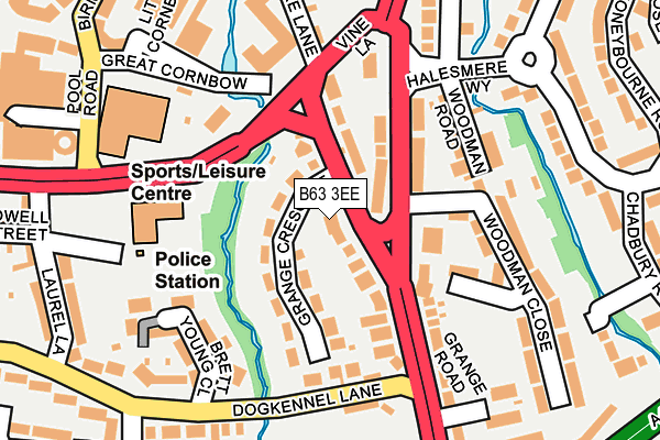 B63 3EE map - OS OpenMap – Local (Ordnance Survey)