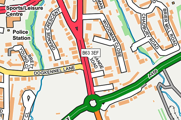 B63 3EF map - OS OpenMap – Local (Ordnance Survey)