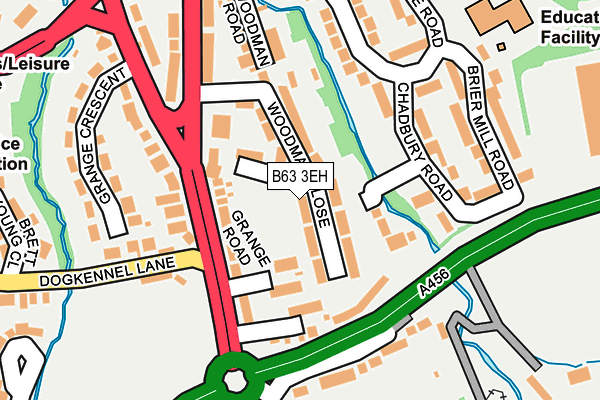 B63 3EH map - OS OpenMap – Local (Ordnance Survey)