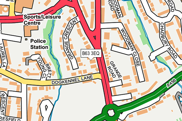 B63 3EQ map - OS OpenMap – Local (Ordnance Survey)