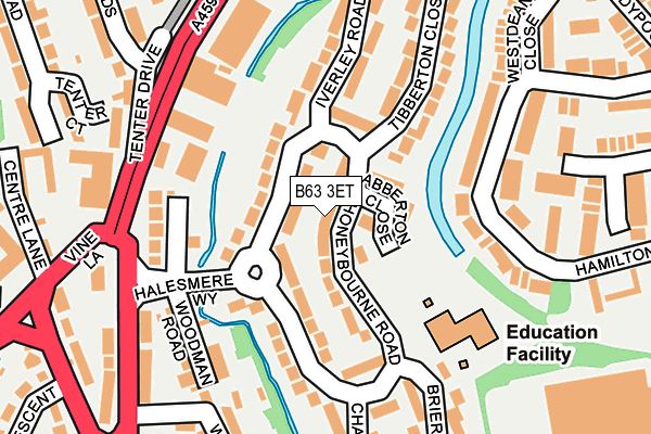 B63 3ET map - OS OpenMap – Local (Ordnance Survey)