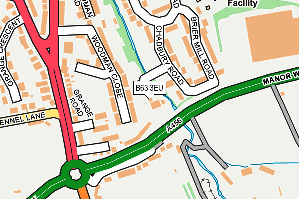 B63 3EU map - OS OpenMap – Local (Ordnance Survey)