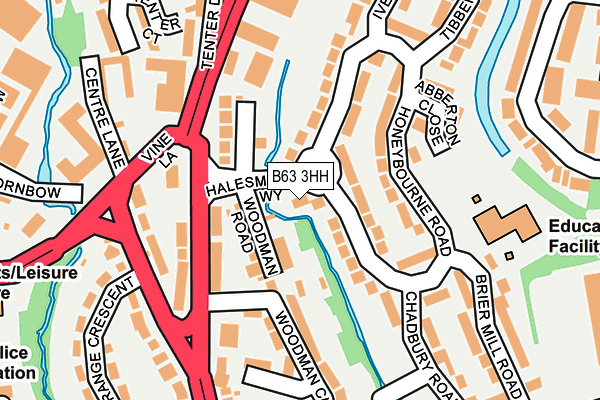 B63 3HH map - OS OpenMap – Local (Ordnance Survey)
