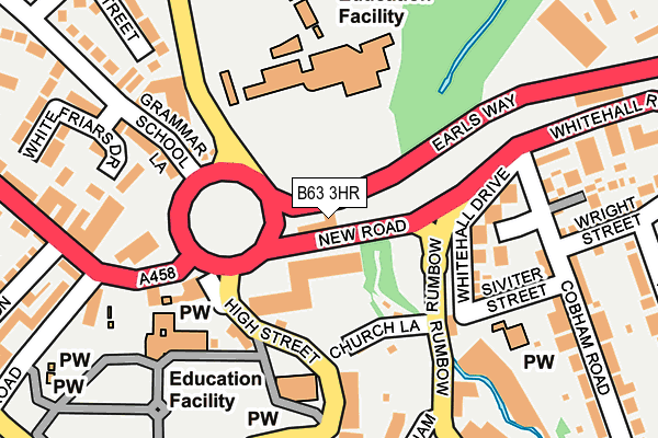B63 3HR map - OS OpenMap – Local (Ordnance Survey)