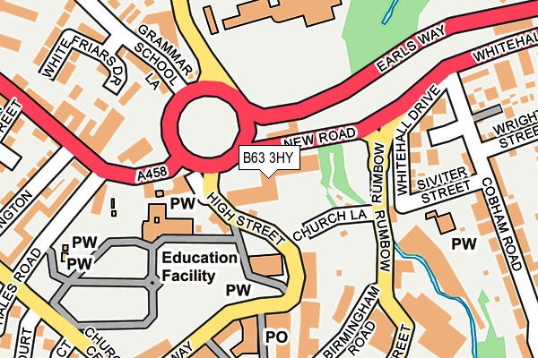 B63 3HY map - OS OpenMap – Local (Ordnance Survey)