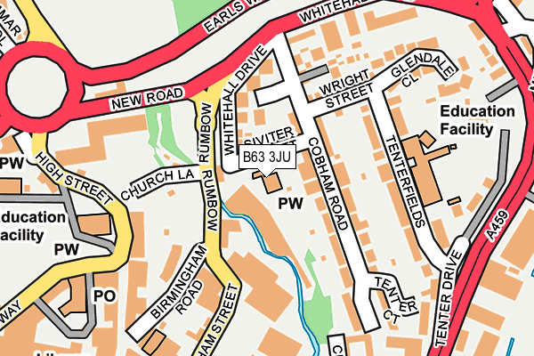 B63 3JU map - OS OpenMap – Local (Ordnance Survey)