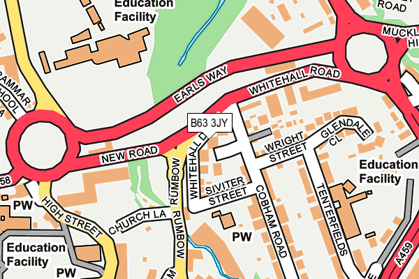 B63 3JY map - OS OpenMap – Local (Ordnance Survey)