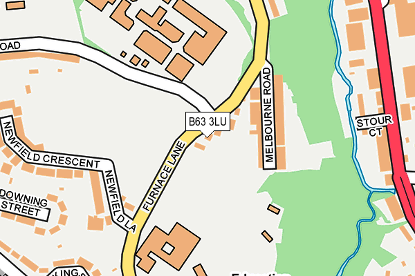 B63 3LU map - OS OpenMap – Local (Ordnance Survey)