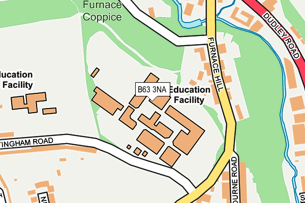 B63 3NA map - OS OpenMap – Local (Ordnance Survey)