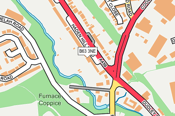B63 3NE map - OS OpenMap – Local (Ordnance Survey)