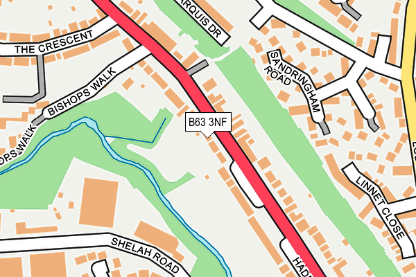 B63 3NF map - OS OpenMap – Local (Ordnance Survey)
