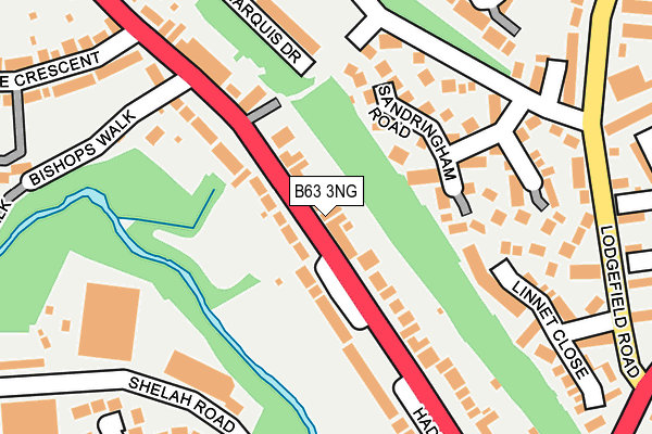 B63 3NG map - OS OpenMap – Local (Ordnance Survey)