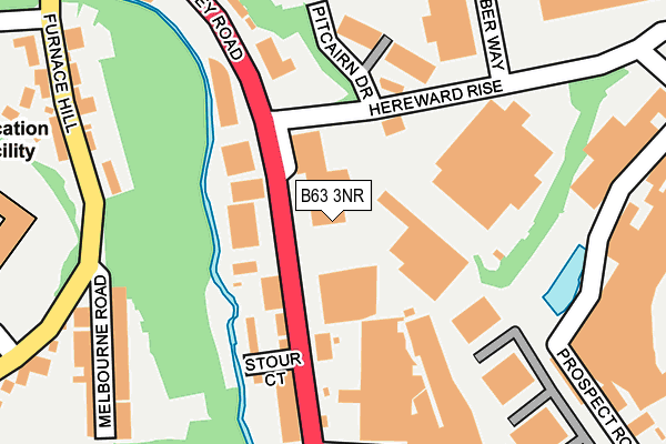 B63 3NR map - OS OpenMap – Local (Ordnance Survey)