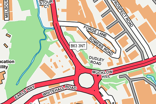 B63 3NT map - OS OpenMap – Local (Ordnance Survey)