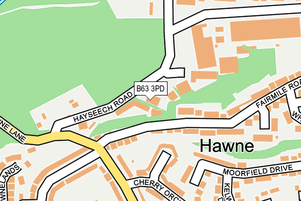 B63 3PD map - OS OpenMap – Local (Ordnance Survey)