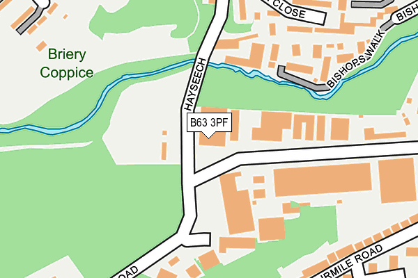 B63 3PF map - OS OpenMap – Local (Ordnance Survey)